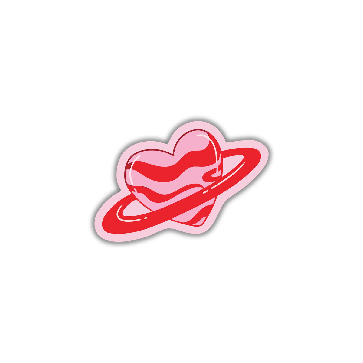 PINK AND RED WAVY HEART