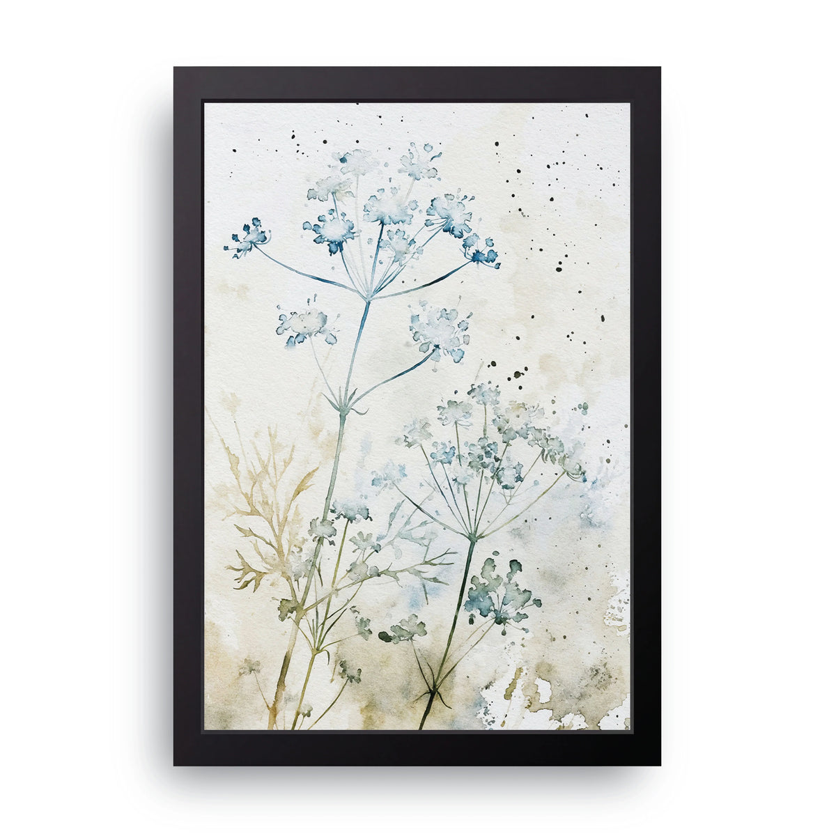 Blue Umbels Watercolor Frame