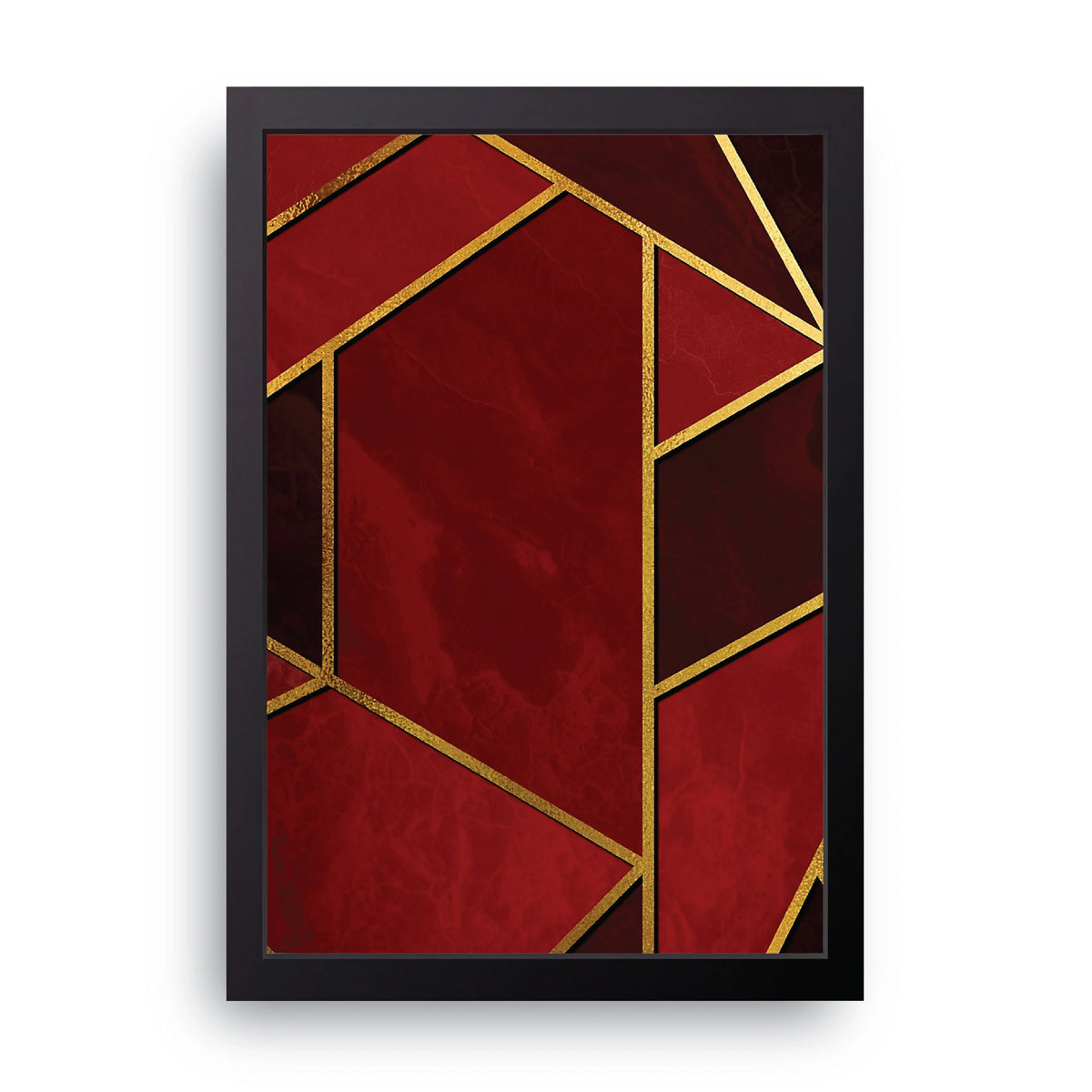 Red Marble Geometry Frame