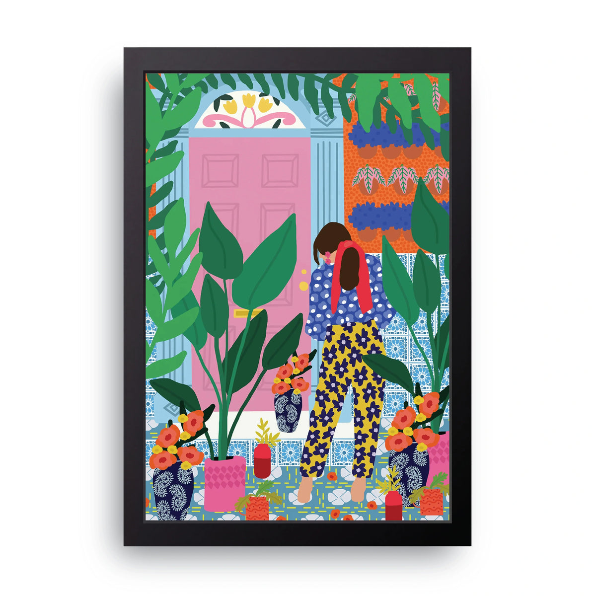 Pink Door Courtyard Frame
