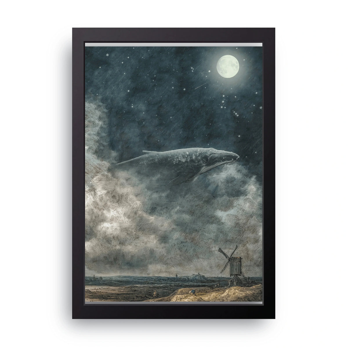 Whale Moon Night Frame