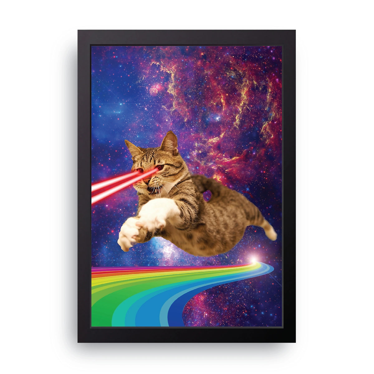 Laser Eyes Space Cat Frame