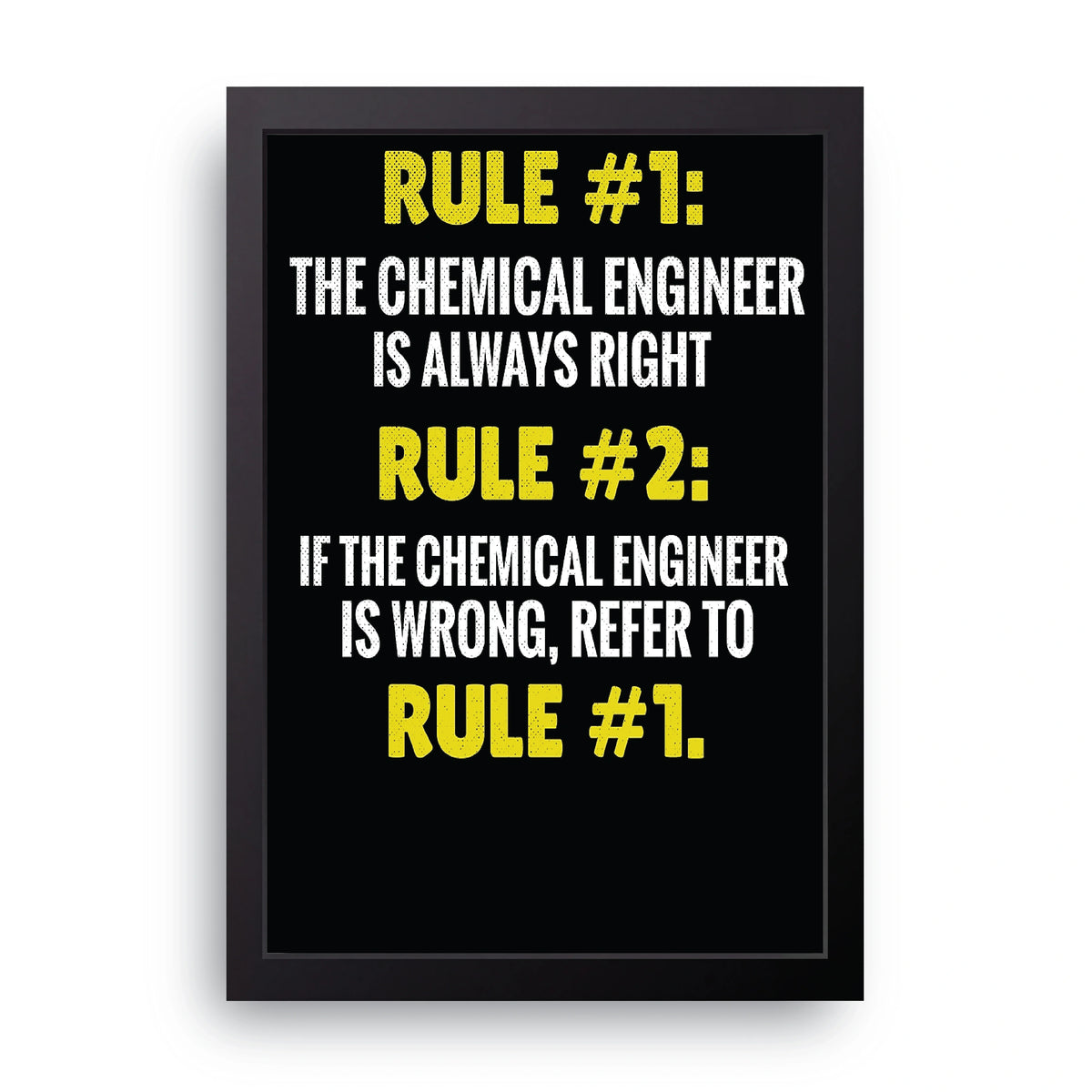 Chemical Engineer Rules Frame