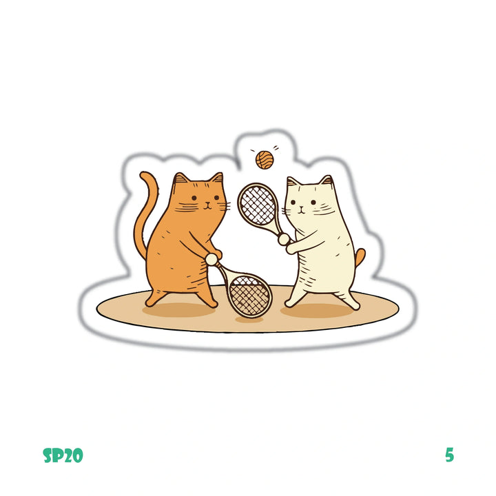 CATS PLAYING TENNIS