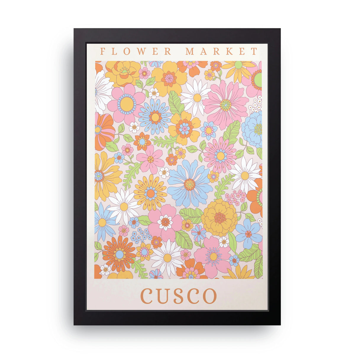 Flower Market Cusco Frame