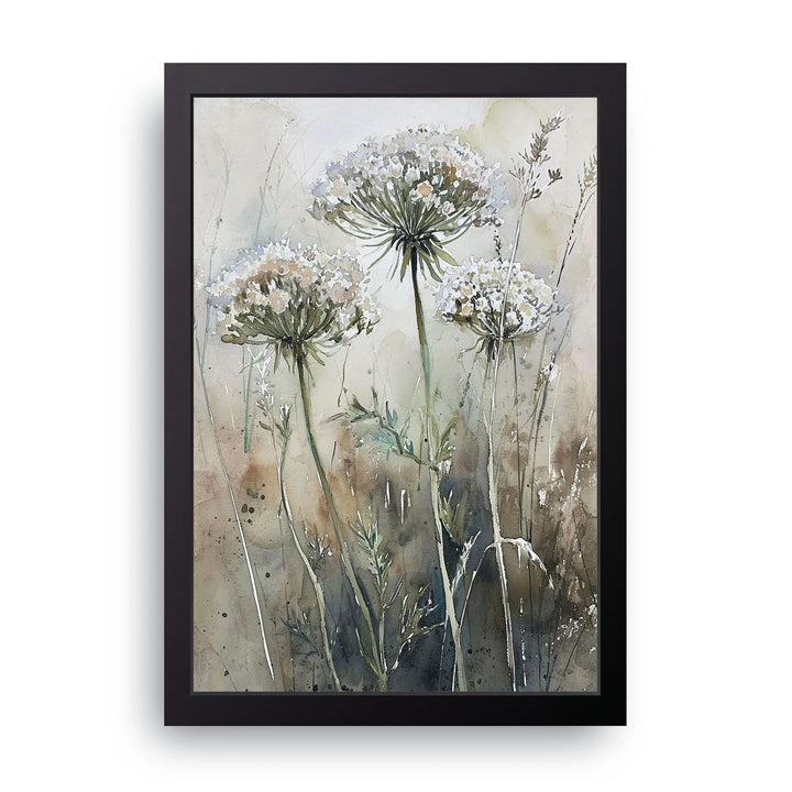 White Umbels Watercolor Frame