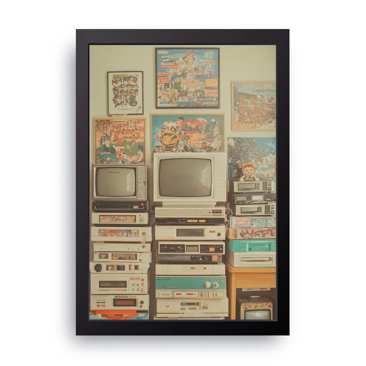 Retro TV Stack Frame