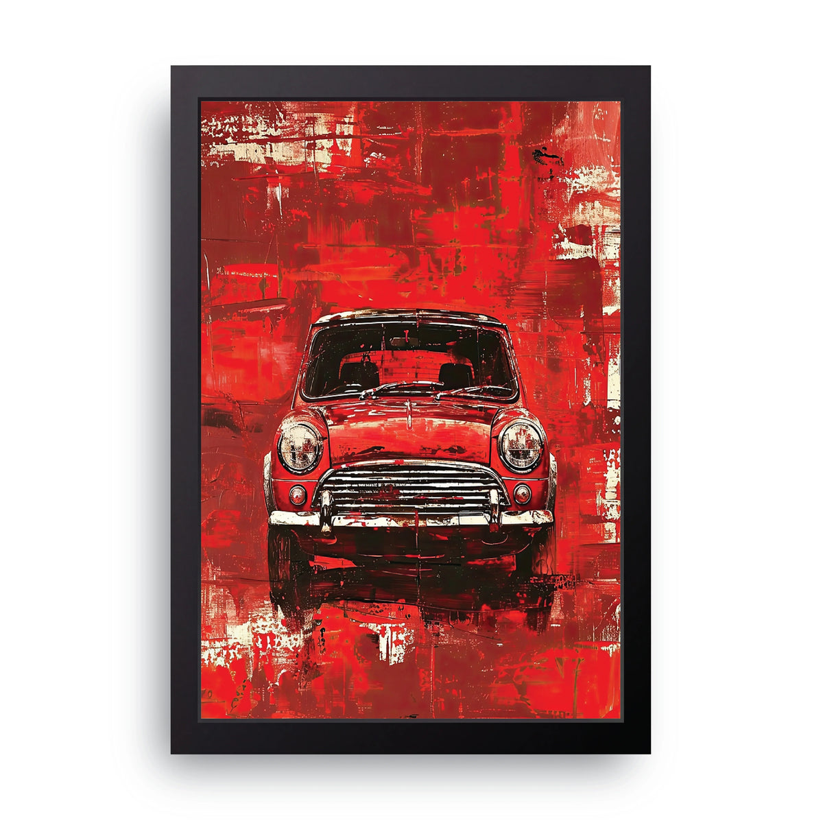Red Mini Cooper Frame