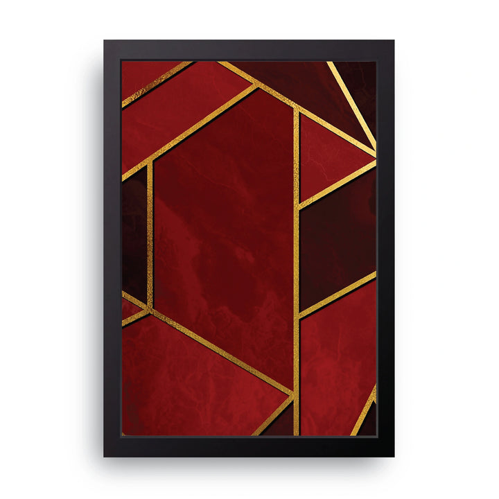Red Marble Geometry Frame