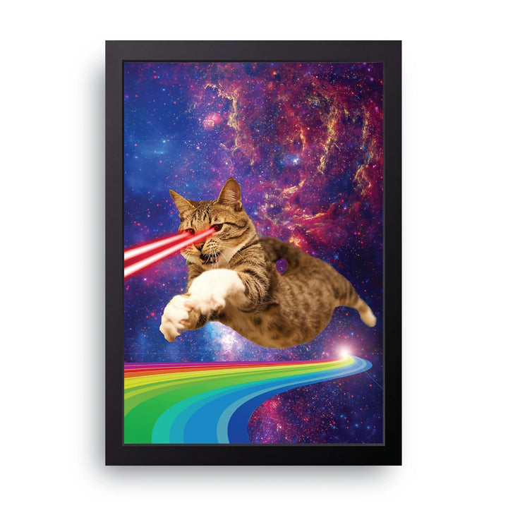 Laser Eyes Space Cat Frame