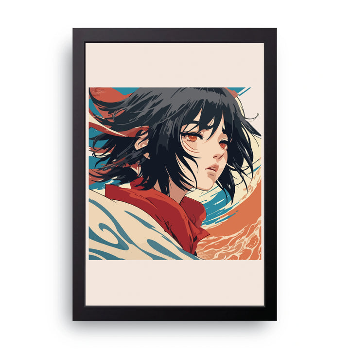 Windswept Anime Girl Frame