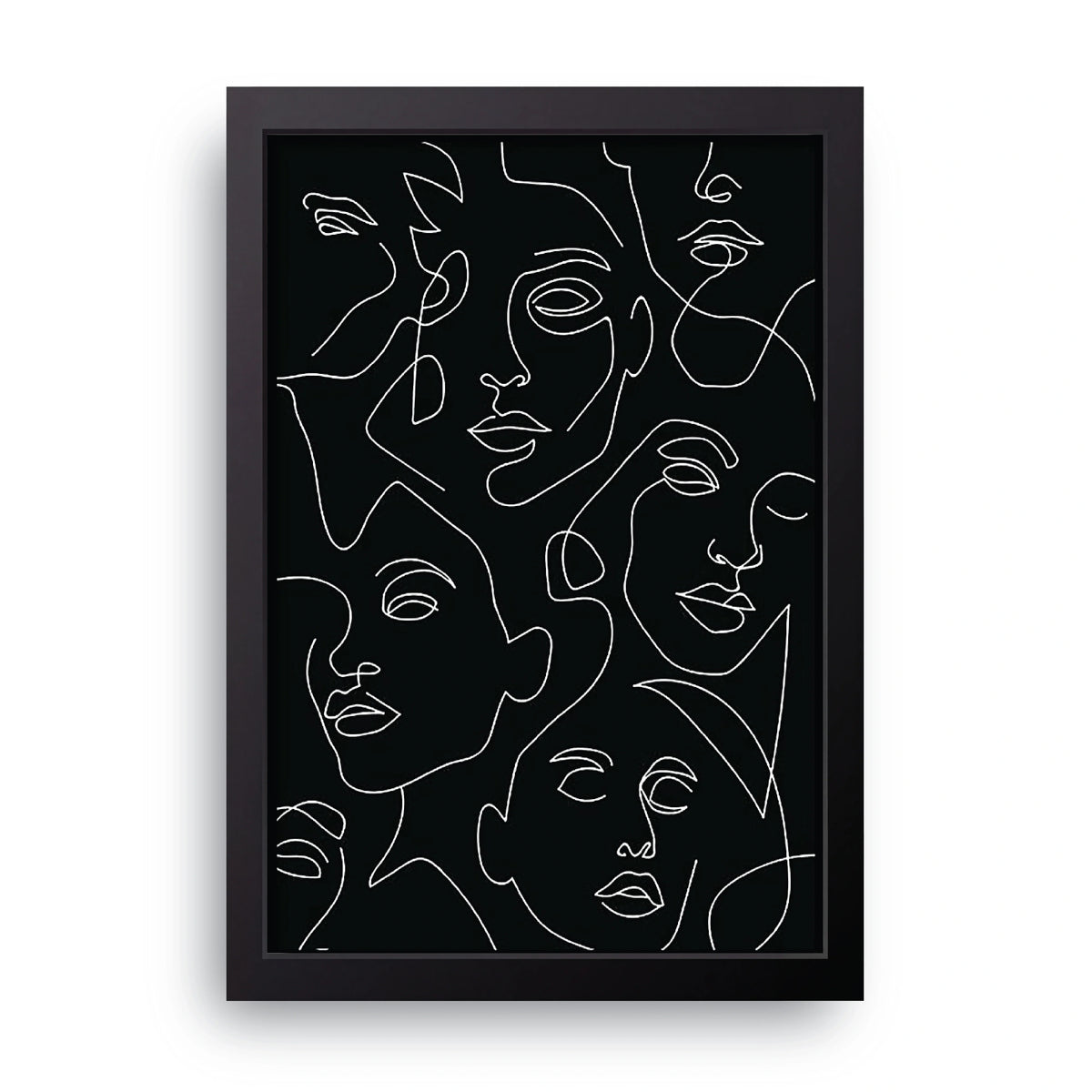 Line Art Faces Frame