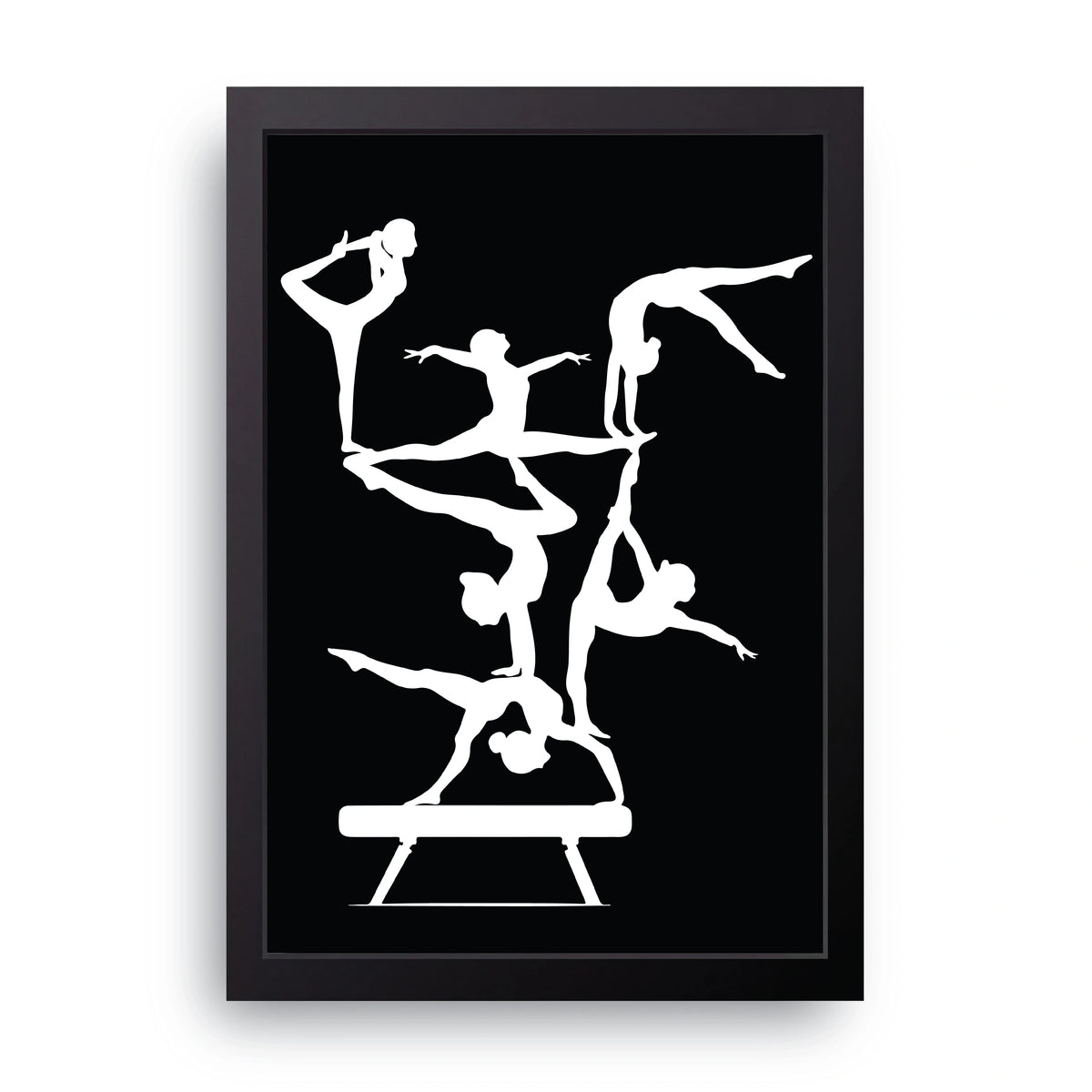 Gymnast Silhouettes Frame
