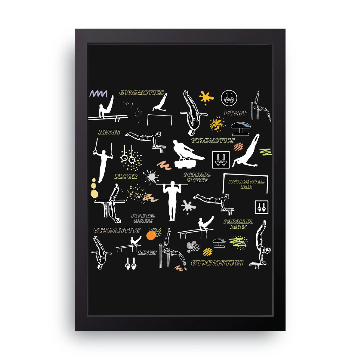 Gymnastics Icons Frame