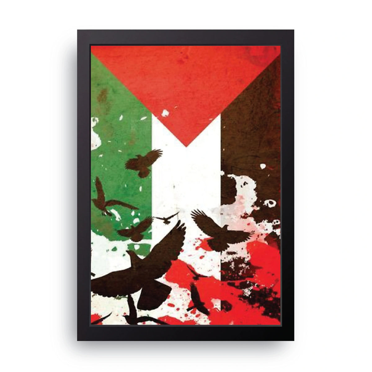 Palestine Flag Birds Frame