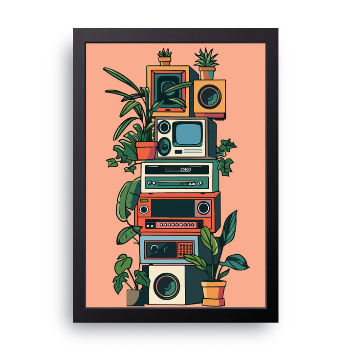 Retro Stereo Stack Frame