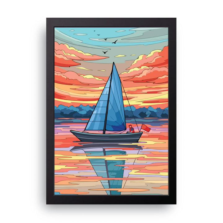 Sailboat Sunset Frame