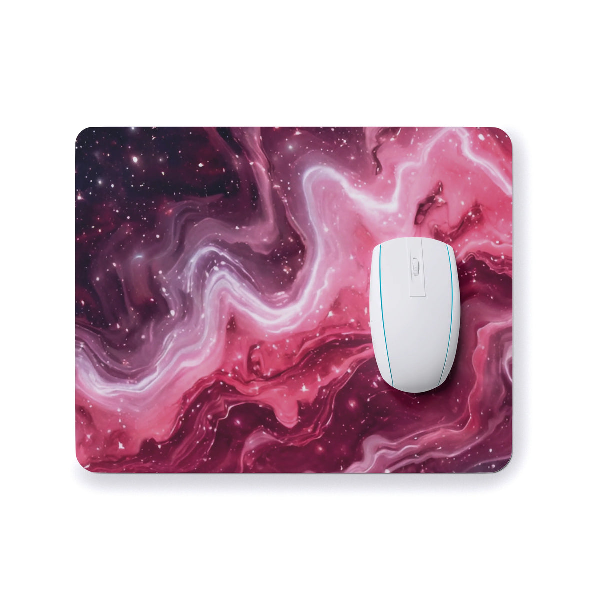Pink And Purple Galaxy Mouse Pad