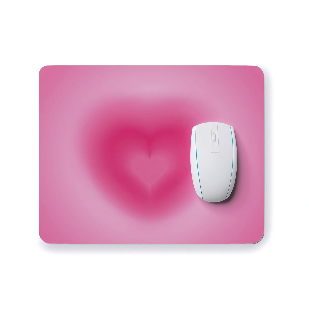 Pink Heart Mouse Pad