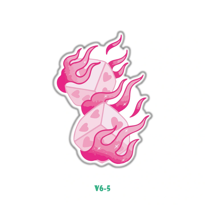 PINK FLAME DICE